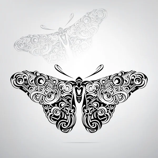 Noir Silhouette de papillon — Image vectorielle