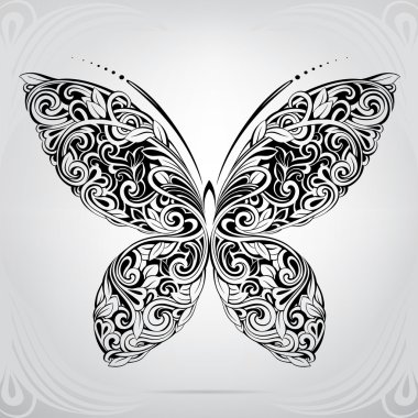 Kelebek soyut silüeti