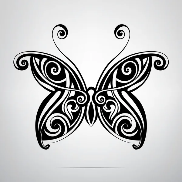 Noir Silhouette de papillon — Image vectorielle