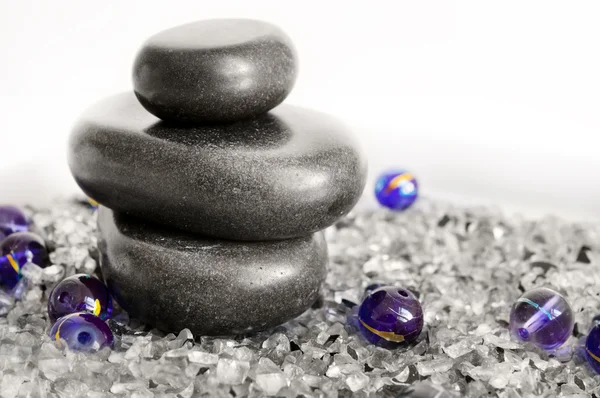 Spa concept - massage stones on white — Stock Photo, Image