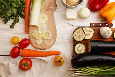 Doğal organik ev yapımı sebze yemek için