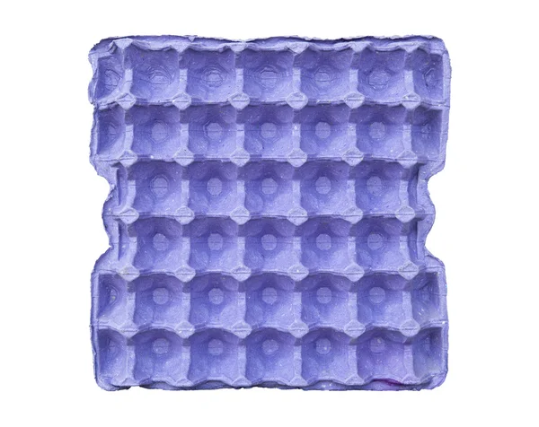 Blaues Tablett für Eier isoliert — Stockfoto