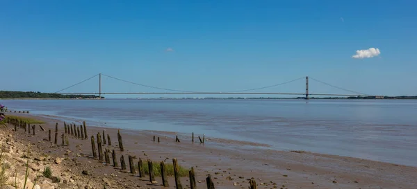 Humber Bridge Nära Kingston Hull East Riding Yorkshire England Förenade — Stockfoto