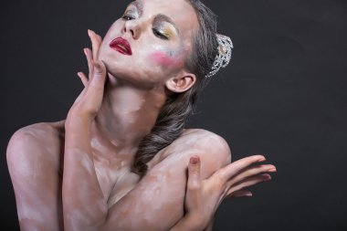  Kızlar renk sanat makyaj 