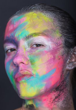  Kızlar renk sanat makyaj 