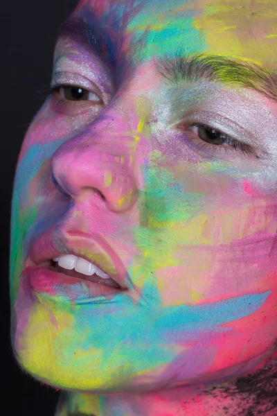 Ragazze colore arte make-up — Foto Stock