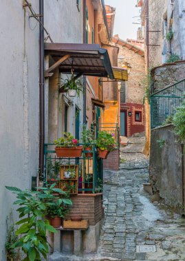 Rocca di Papa 'da manzara, Roma' nın küçük bir kasabası. Lazio, İtalya.