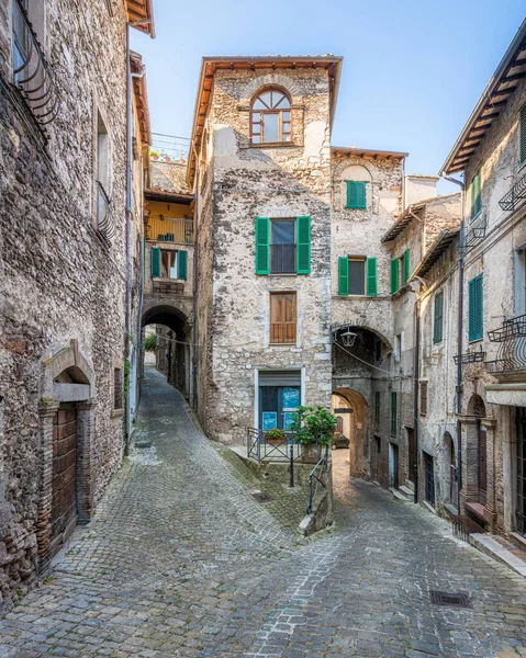 Hermoso Pueblo Medieval Stroncone Provincia Terni Umbría Italia — Foto de Stock