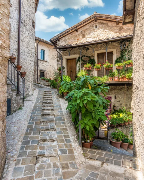 Small Beautiful Village Casteldilago Arrone Province Terni Umbria Italy — Stock Photo, Image
