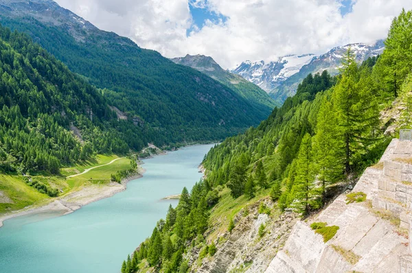 Der Beauregard See Schönen Valgrisenche Aostatal Norditalien — Stockfoto