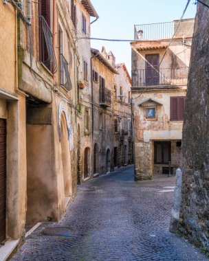 San Gregorio da Sassola, Roma ilinin güzel bir köyü, Lazio, İtalya.