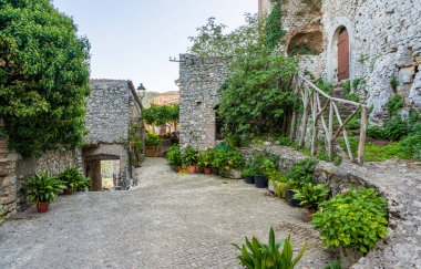 Ciciliano 'da manzara, Roma, Lazio, İtalya' nın güzel küçük bir kasabası.