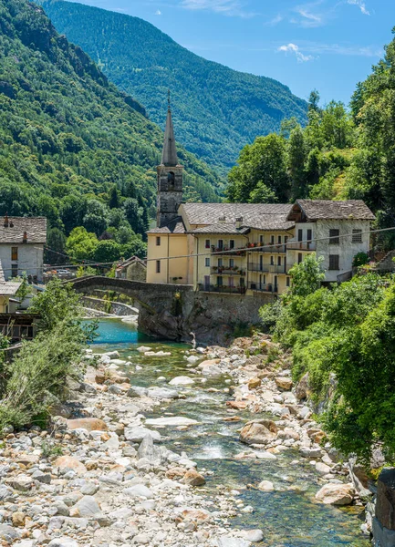 Het Prachtige Dorpje Fontainemore Vallei Van Lys Aosta Valley Noord — Stockfoto