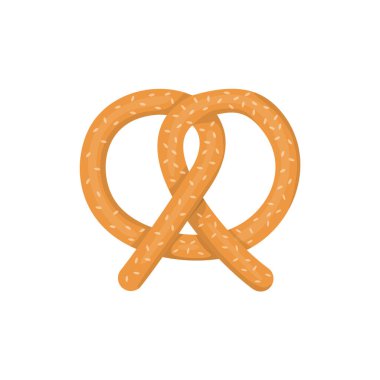 Beyaza izole edilmiş kraker. Oktoberfest sembolü. Geleneksel Bavyera birası. Simge, rozet, festivalin sembolü. Tasarımın çeşitli amaçları için.