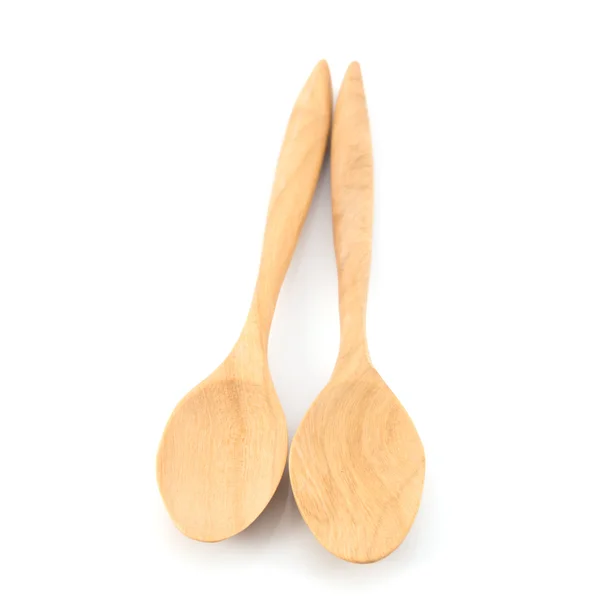 Wood spoon on white background — Stock Photo, Image