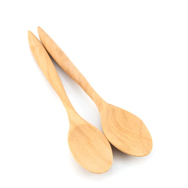 Wood spoon on white background — Stock Photo, Image