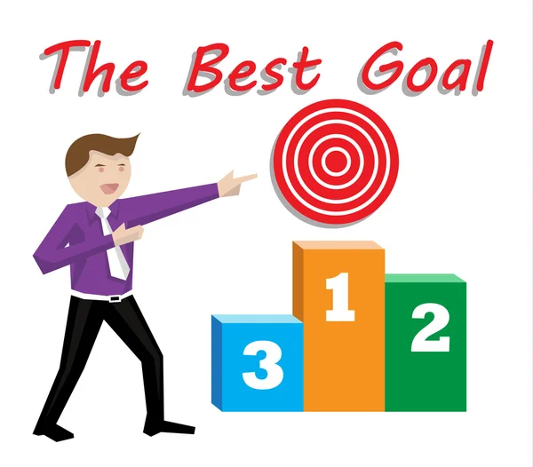 The best goal concep — Stock Vector