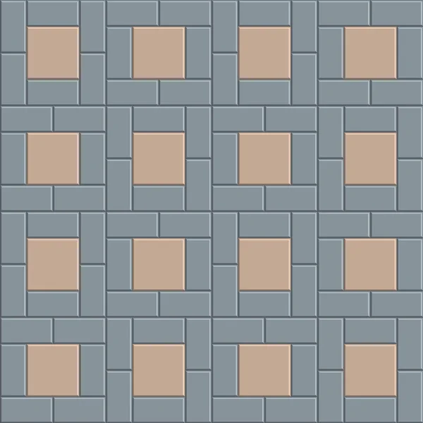 3D pavement tile floor — Stock Vector
