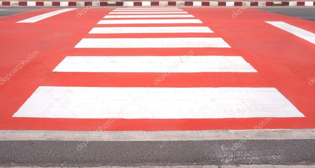 red zebra crossing