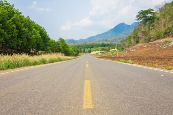 Strada asfaltata diritta — Foto Stock