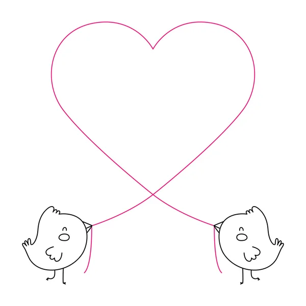 Aves de amor Ilustración De Stock