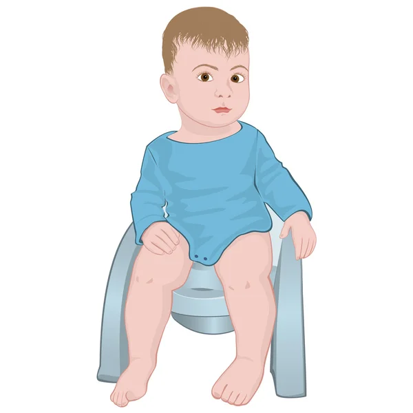 Baby on the pot — Stock Vector
