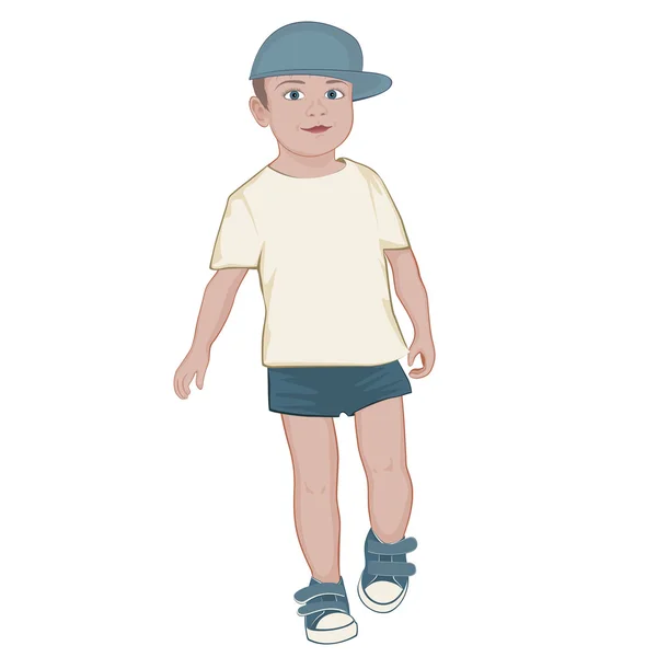 Boy in cap — Stock Vector