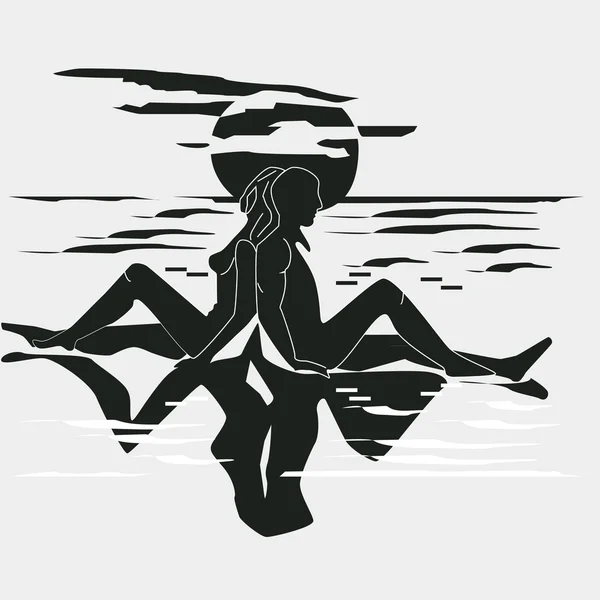 ay ışığında siluet