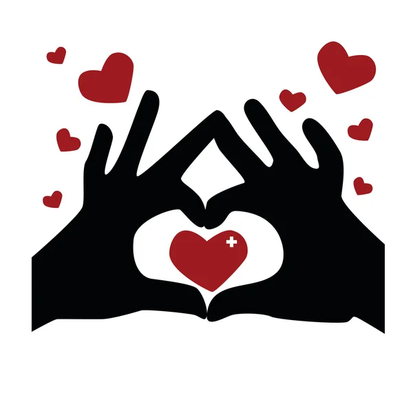 kalp simgesi olan eller