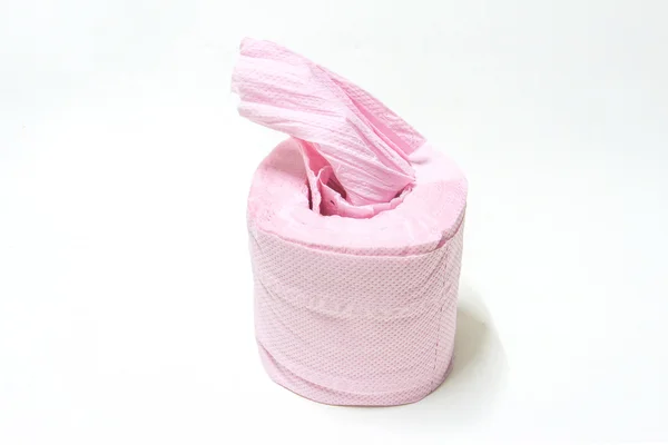 Roll of pink toilet paper — Stock Photo, Image