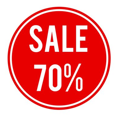 Kırmızı daire afiş indirim