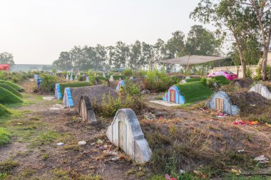 The graveyard at Jing Gung Cemetery for Ancestor Worshipping clipart
