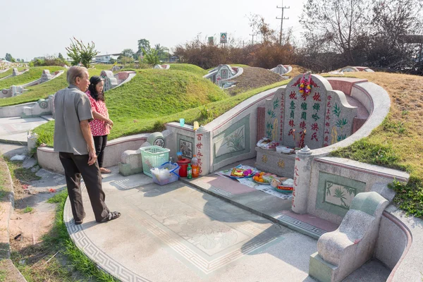 The graveyard at Jing Gung Cemetery for Ancestor Worshipping — Stock Photo, Image