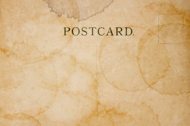 Leke ile boş kartpostal arka