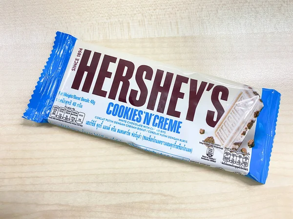 Bangkok Thailand Nov 2020 Single Hershey Cookies Creme Chocolate Bar — Stock Photo, Image
