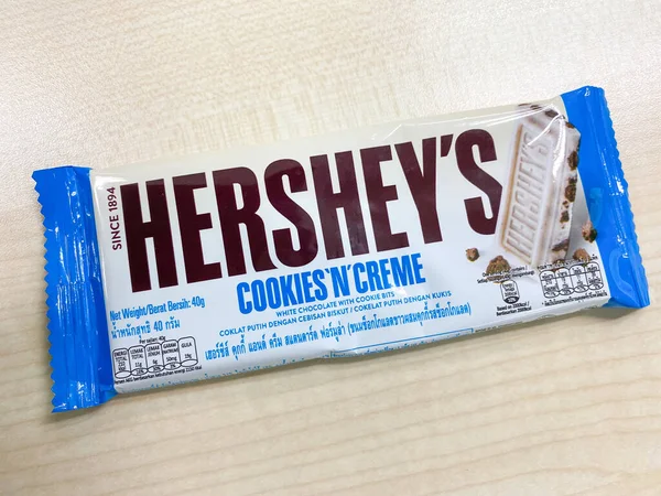 Bangkok Thailand Nov 2020 Single Hershey Cookies Creme Chocolate Bar — Stock Photo, Image