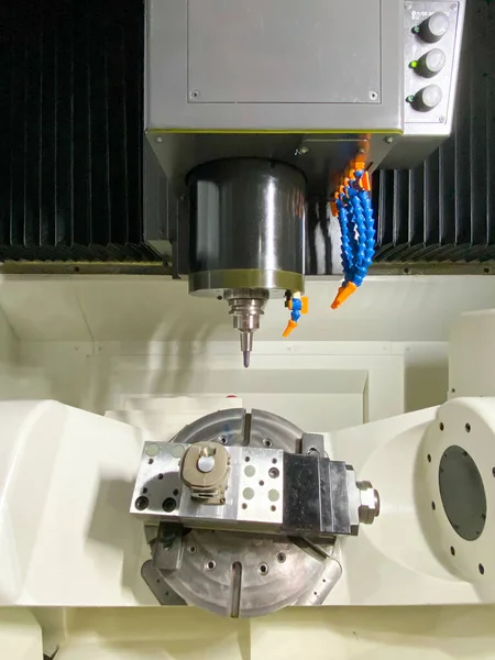 CNC milling machine working show it to customers