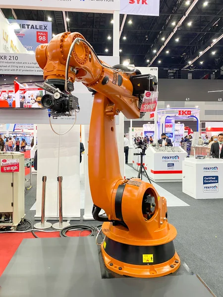 Bangkok Thailandia Nov 2020 Braccio Robot Scansione Parte Lavoro Mostrarlo — Foto Stock