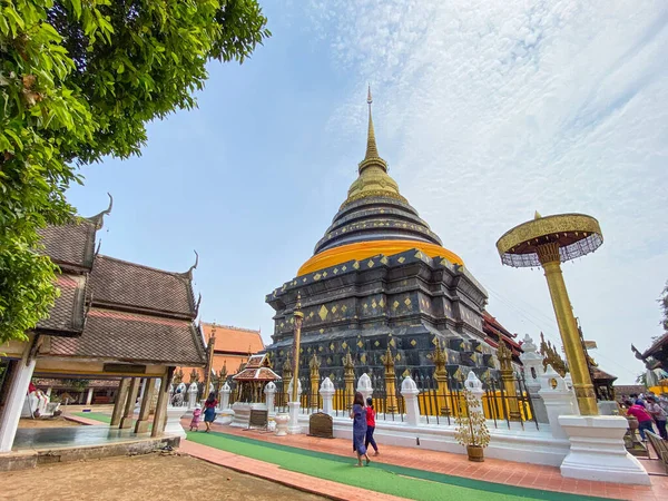 Phrae Thailand April 2021 Wat Prathat Lampang Luang ランプンの聖遺物の寺院と最も重要な寺院 — ストック写真