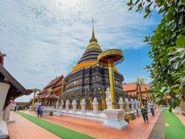 Phrae Thailandia Aprile 2021 Wat Prathat Lampang Luang Tempio Della — Foto Stock