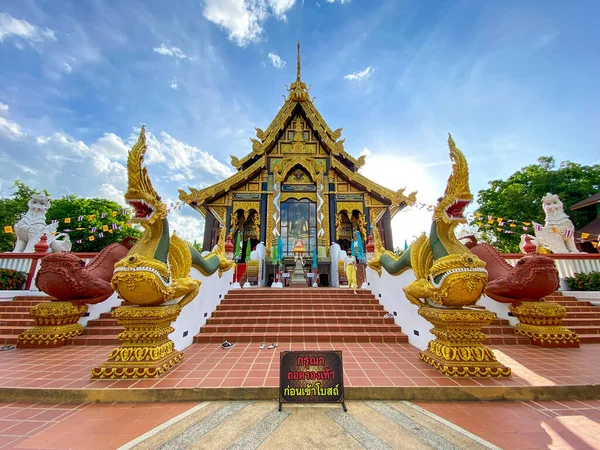 Samutsakorn Tailandia Junio 2021 Templo Wat Tha Mai Atracción Turística —  Fotos de Stock