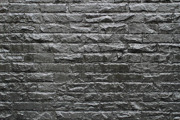 Brick black wall background — Stock Photo, Image