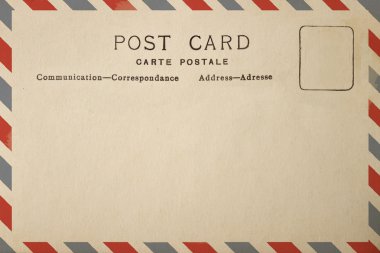 havayolu arkası boş kartpostal