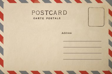 havayolu arkası boş kartpostal