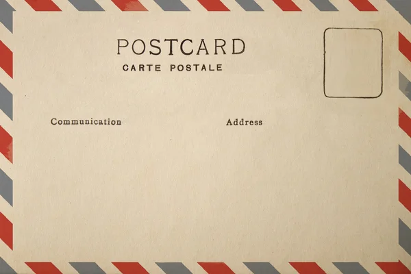 Back of airmail blank postcard — Stock Photo, Image