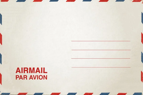 Back of airmail blank postcard — Stock Photo, Image