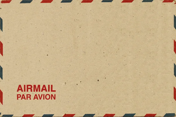 Detrás del correo aéreo postal en blanco —  Fotos de Stock