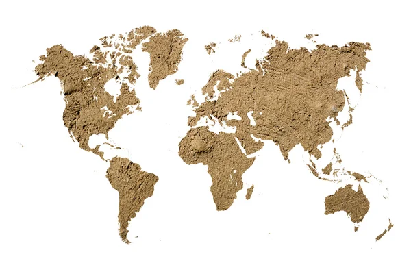 World map clay — Stock Photo, Image