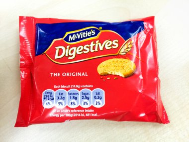 Bir paket Mcvities Digestives çay bisküvi