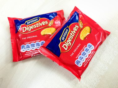 Bir paket Mcvities Digestives çay bisküvi